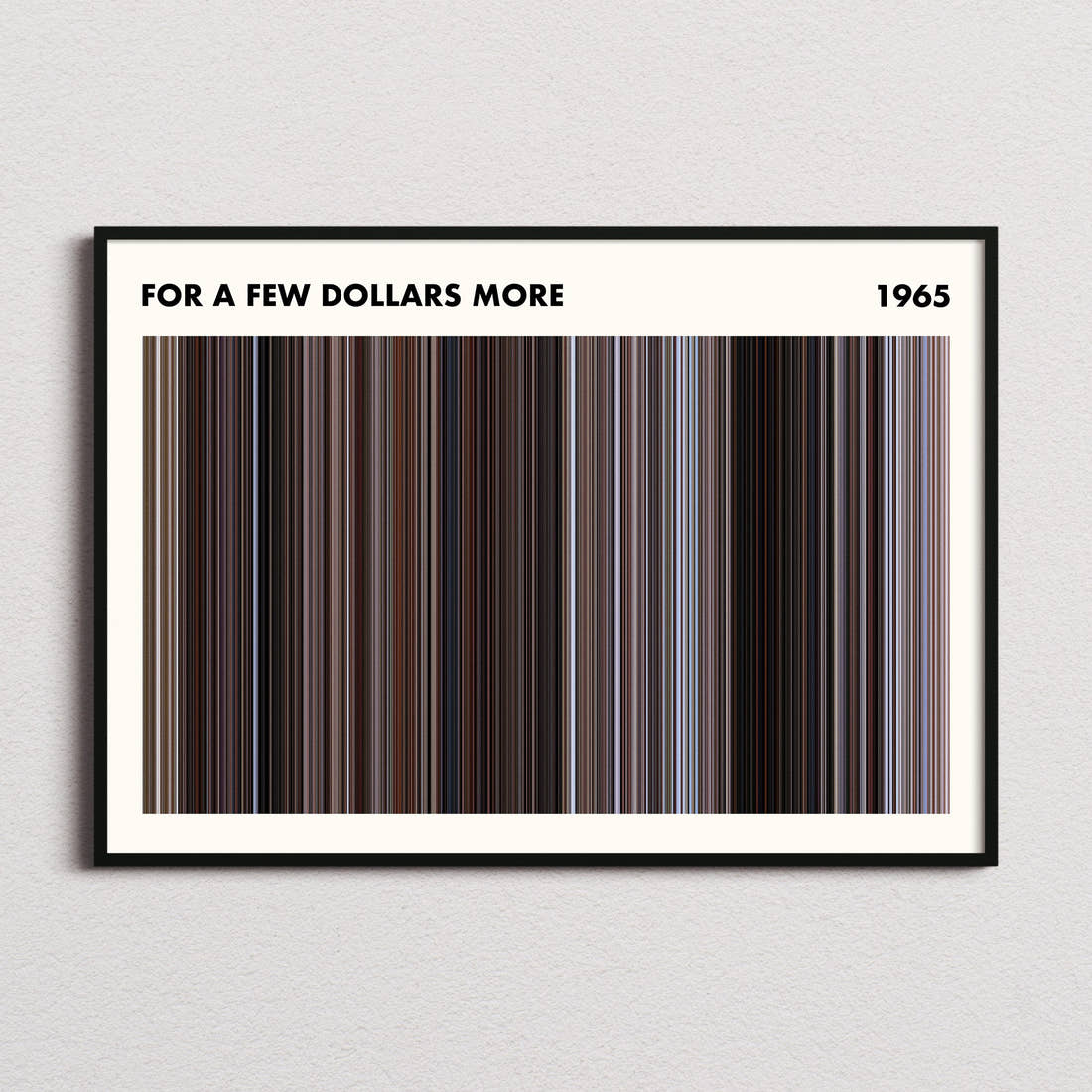 For a Few Dollars More Movie Barcode Poster - Simplified