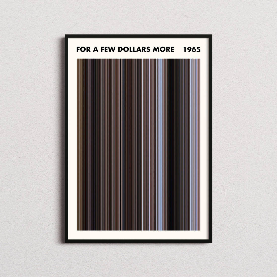 For a Few Dollars More Movie Barcode Poster - Simplified