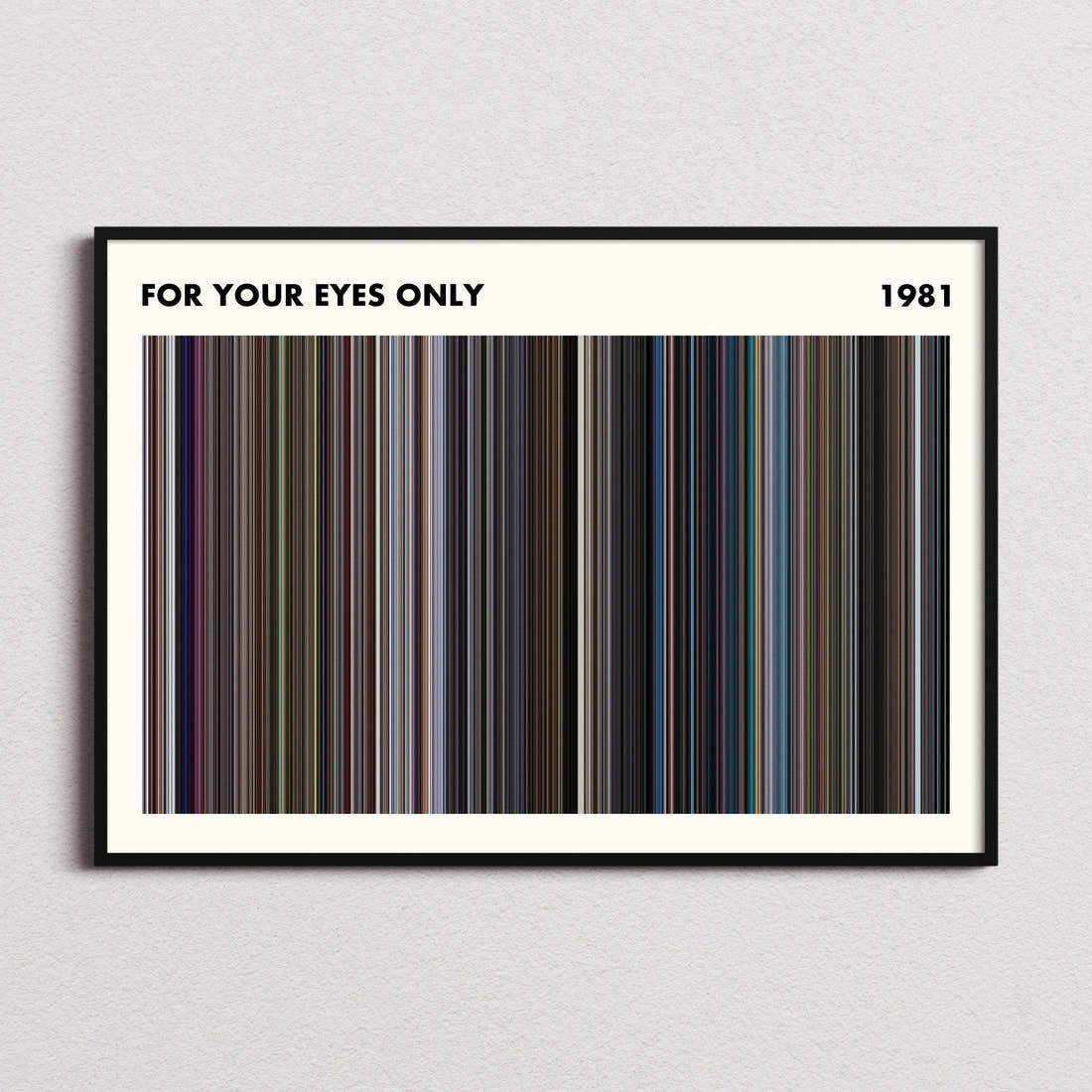 For Your Eyes Only Movie Barcode Poster - Simplified