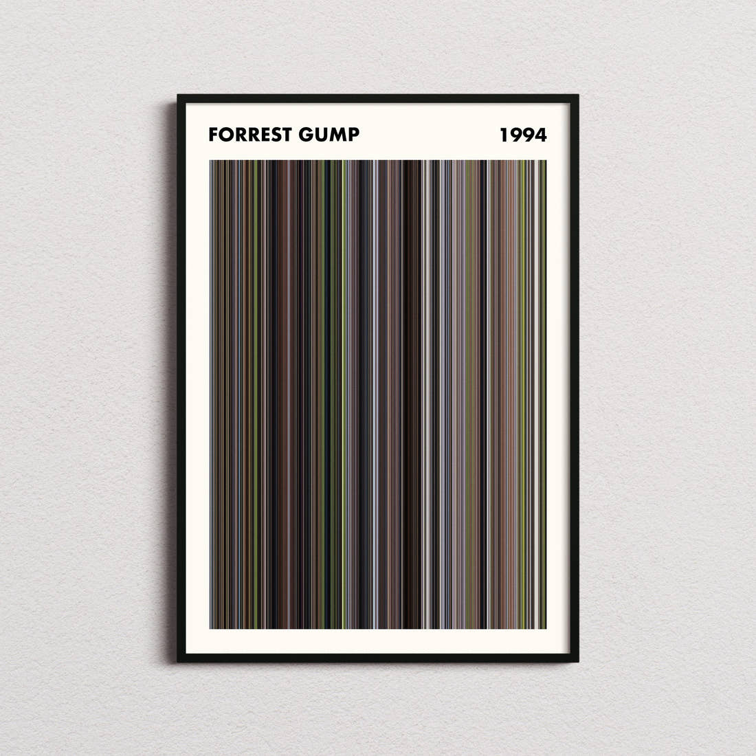 Forrest Gump Movie Barcode Poster - Simplified