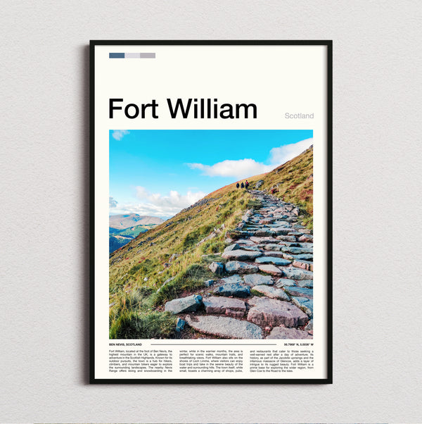 Fort William - Stone Path Up The Hillside - Travel Print