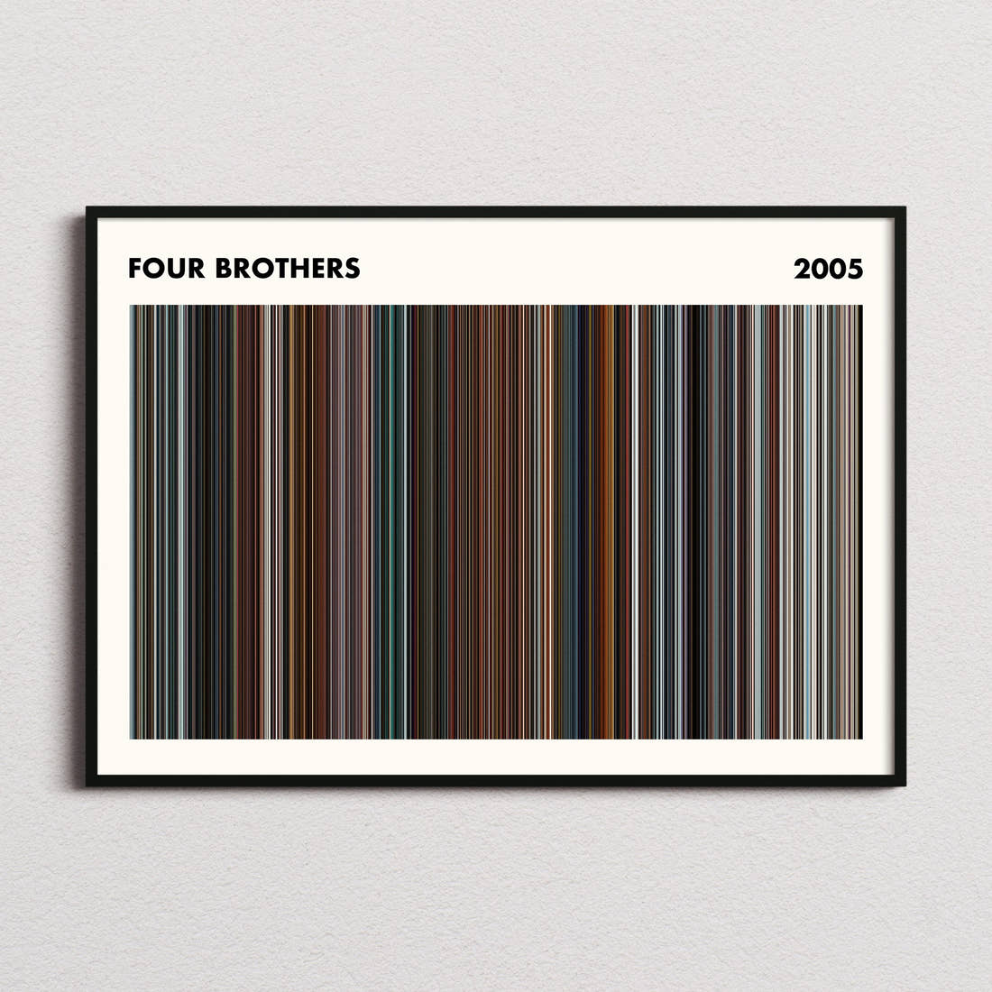 Four Brothers Movie Barcode Poster - Simplified
