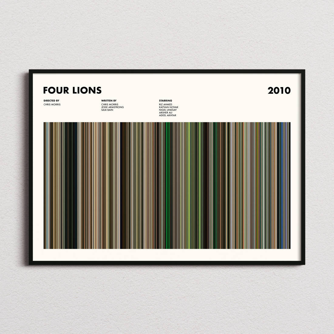 Four Lions Movie Barcode Poster