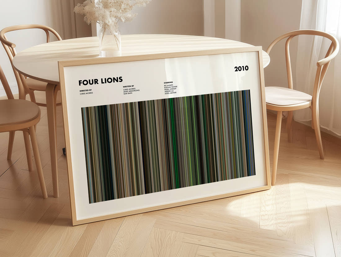 Four Lions Movie Barcode Poster