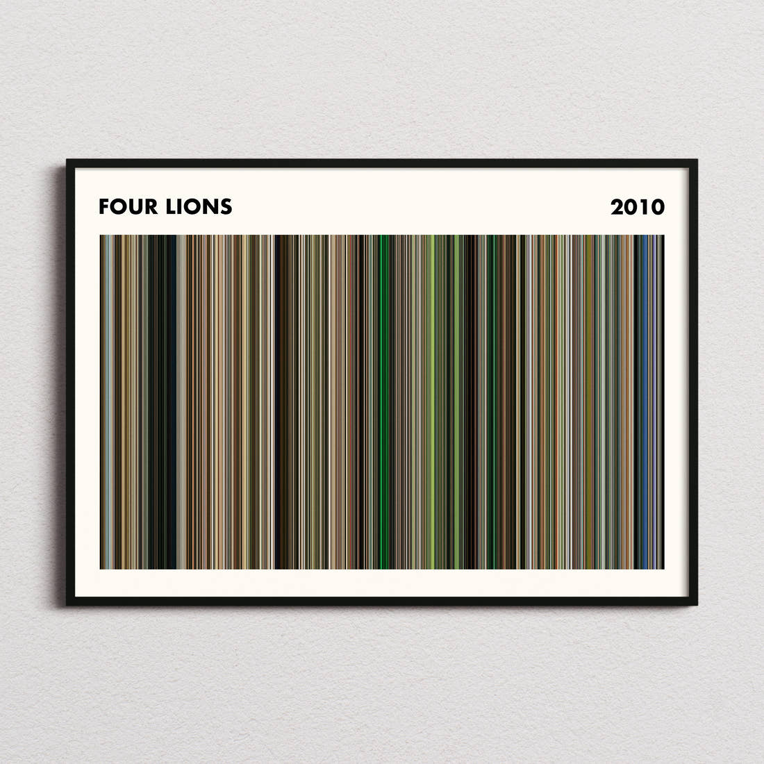 Four Lions Movie Barcode Poster - Simplified