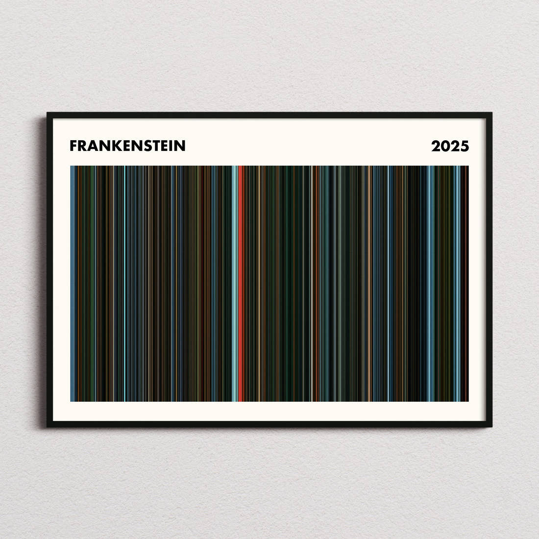 Frankenstein Movie Barcode Poster - Simplified