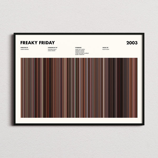 Freaky Friday Movie Barcode Poster