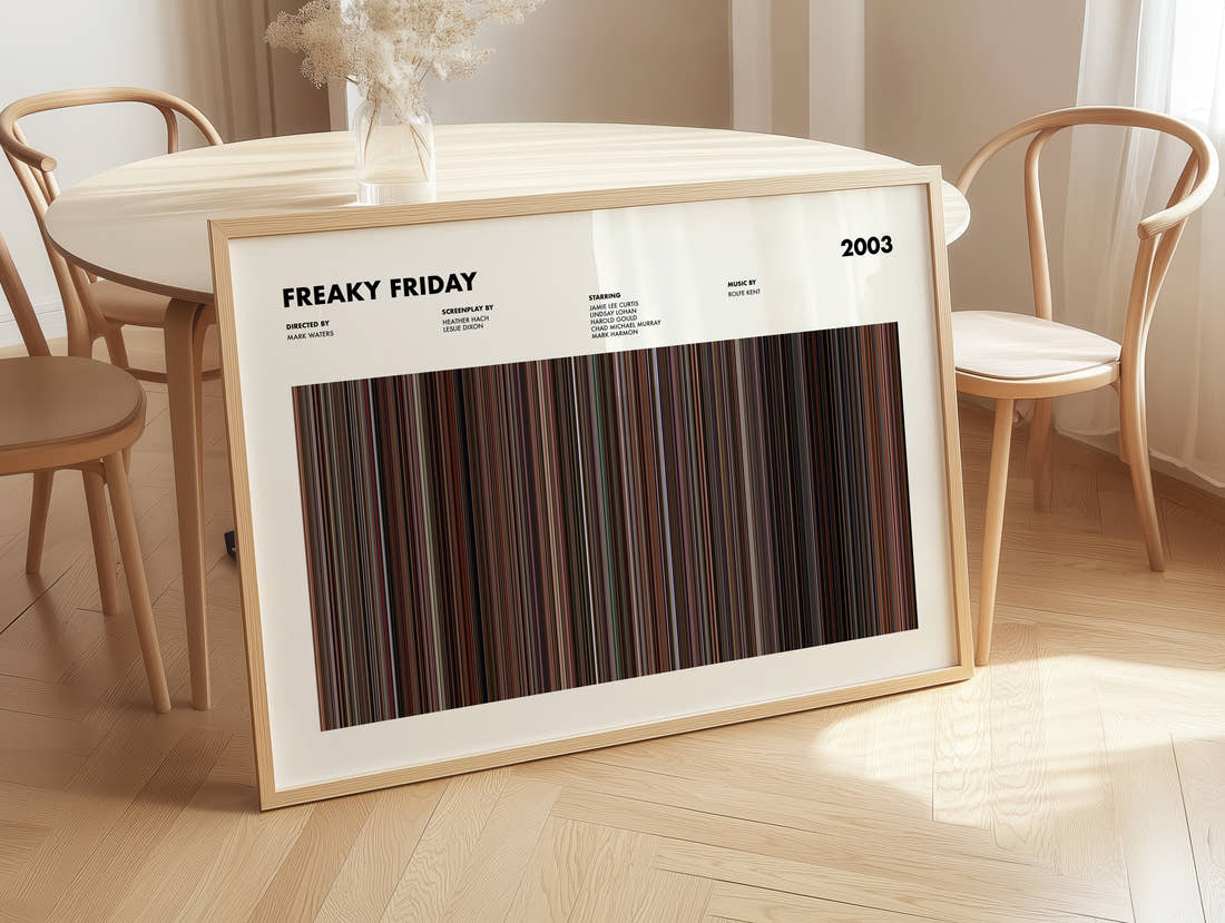 Freaky Friday Movie Barcode Poster