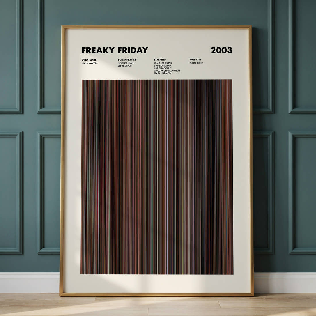 Freaky Friday Movie Barcode Poster