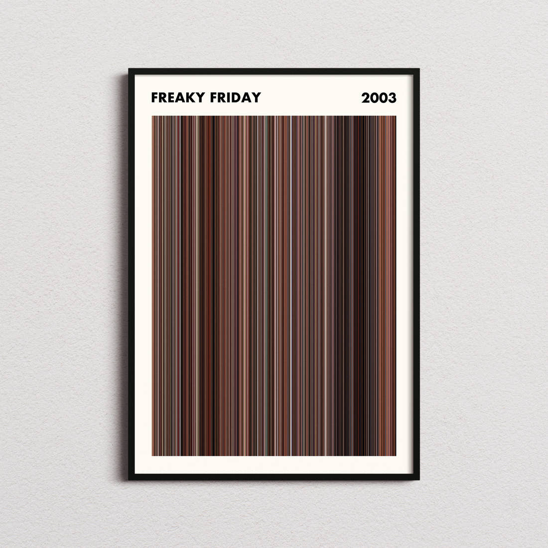 Freaky Friday Movie Barcode Poster - Simplified