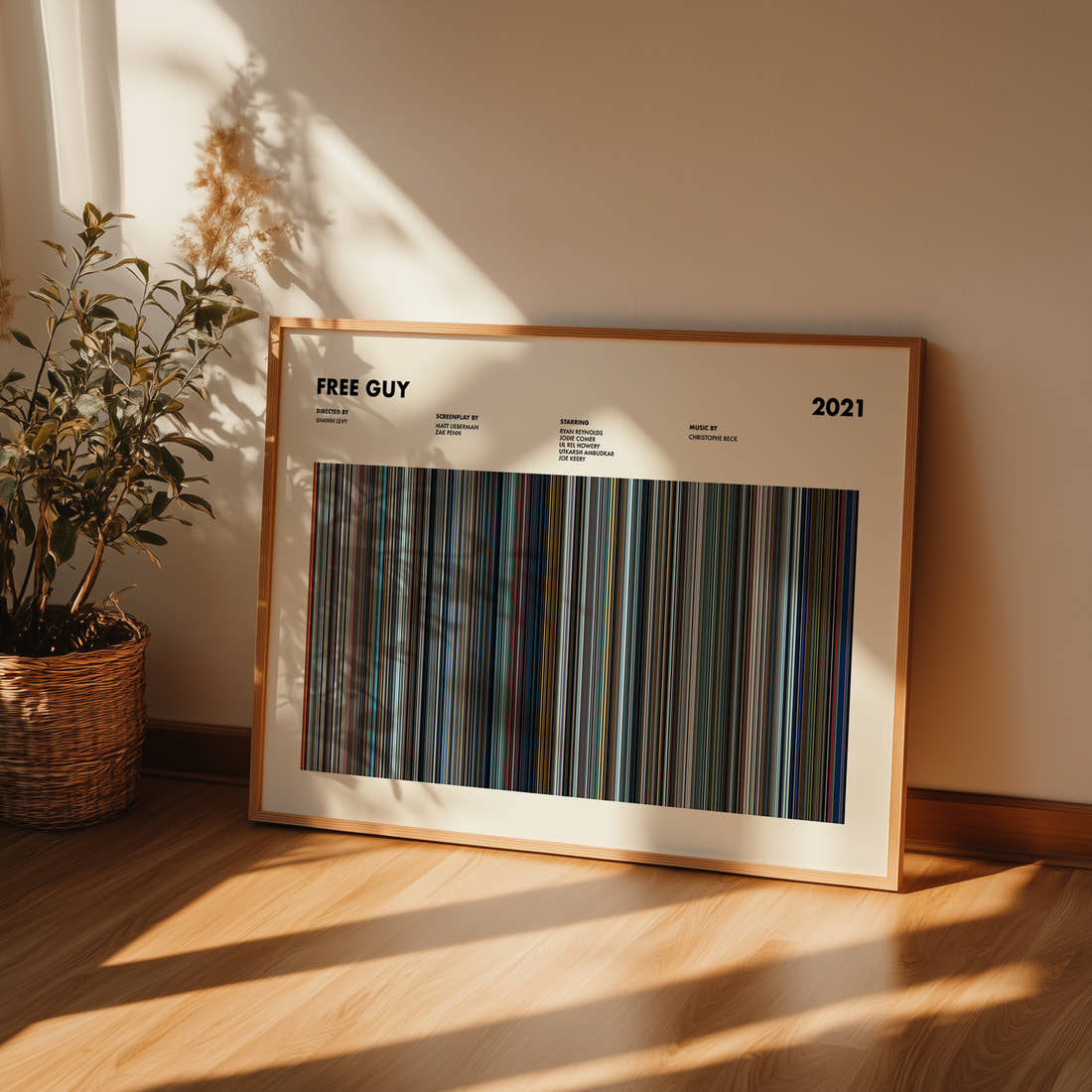 Free Guy Movie Barcode Poster