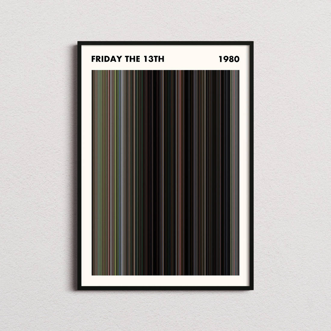 Friday the 13th Movie Barcode Poster - Simplified