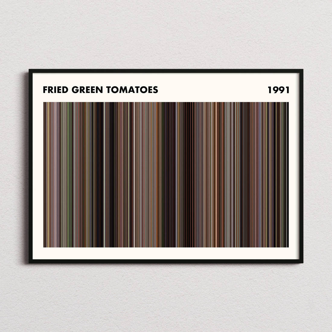 Fried Green Tomatoes Movie Barcode Poster - Simplified