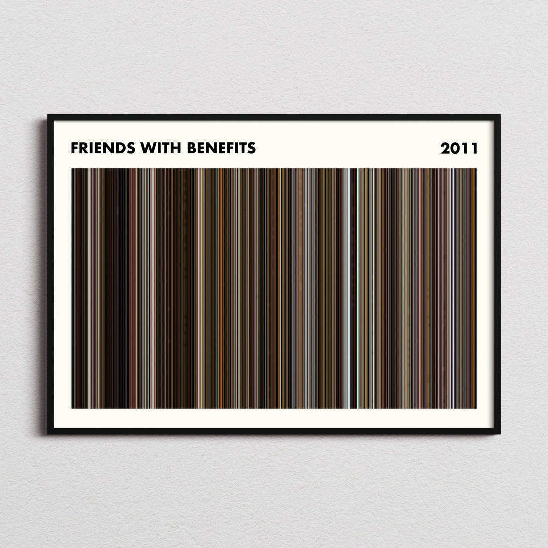 Friends With Benefits Movie Barcode Poster - Simplified