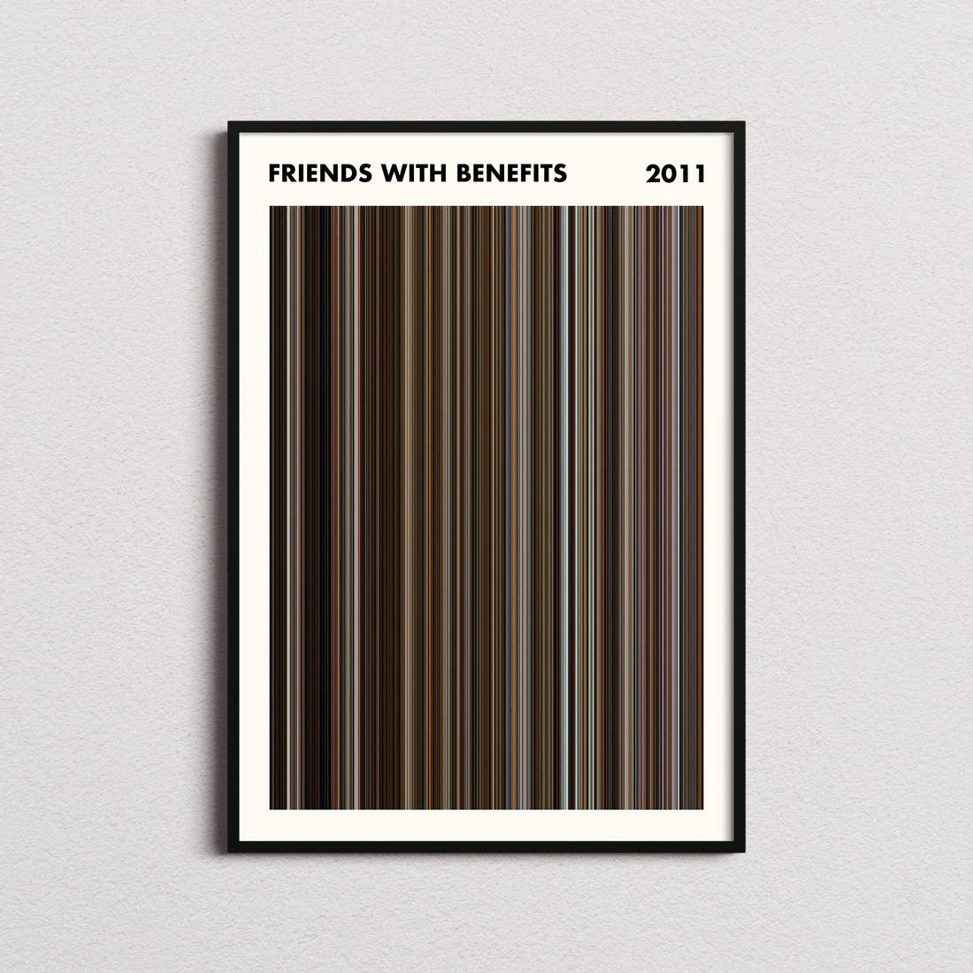 Friends with Benefits Movie Barcode Poster - Simplified