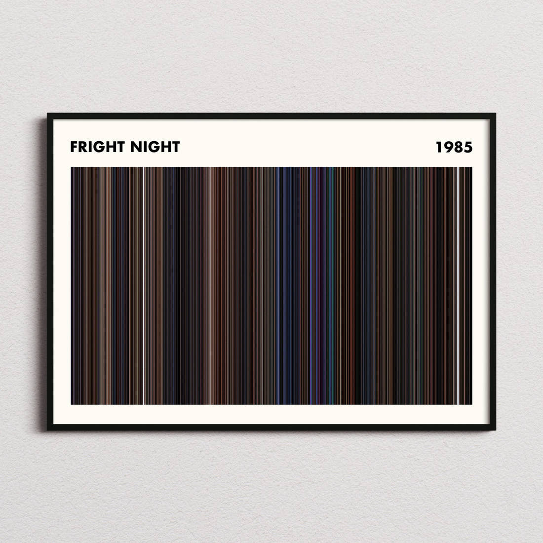 Fright Night Movie Barcode Poster - Simplified