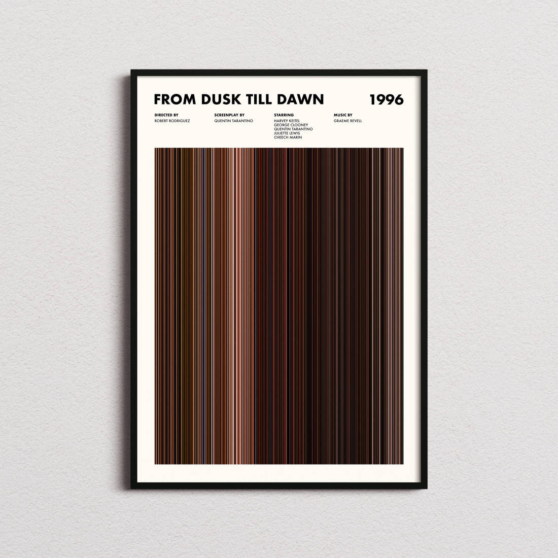 From Dusk till Dawn Movie Barcode Poster