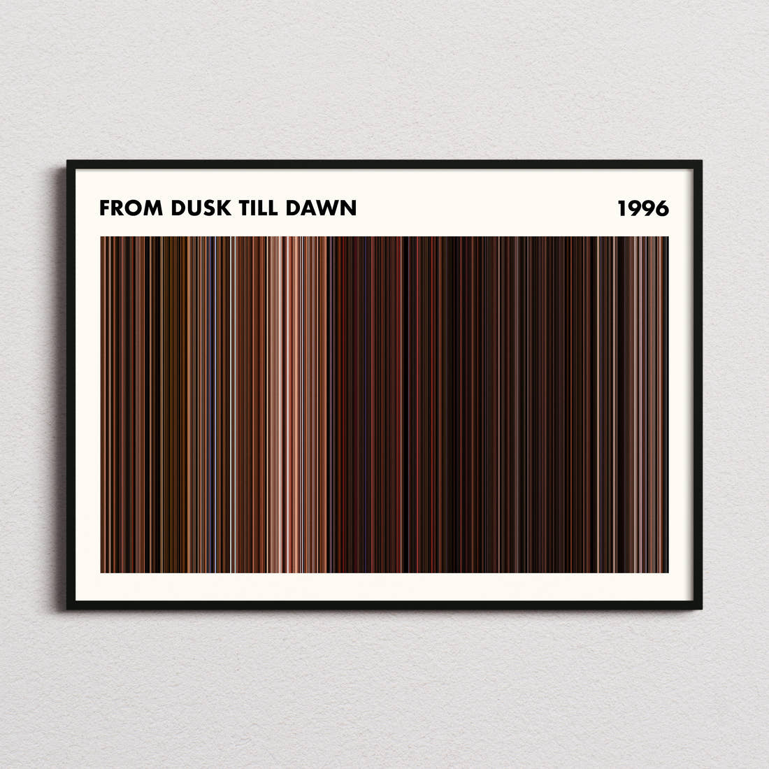 From Dusk till Dawn Movie Barcode Poster - Simplified