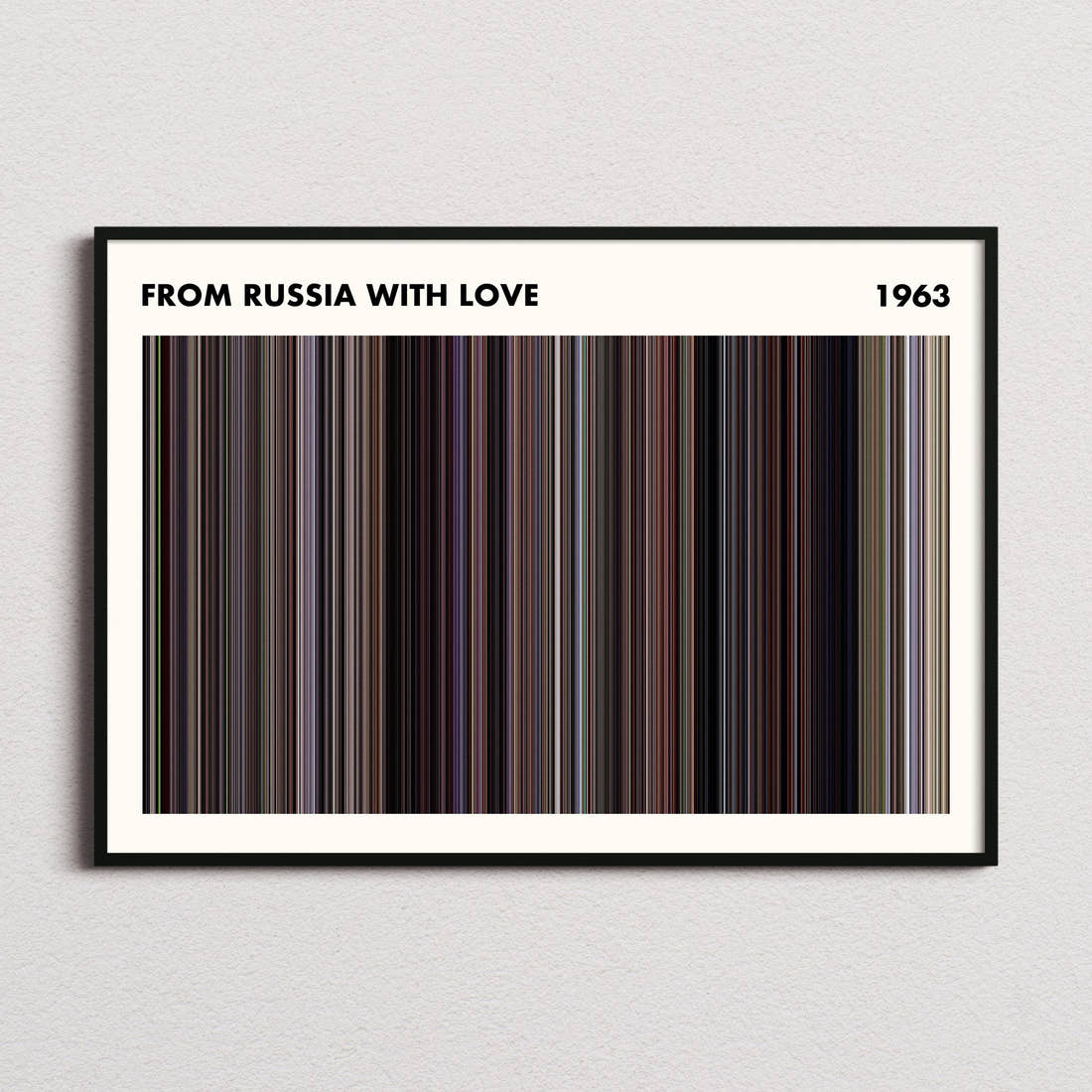 From Russia With Love Movie Barcode Poster - Simplified