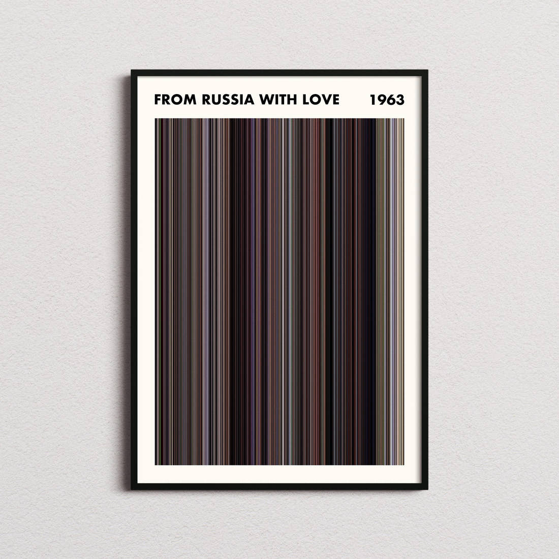 From Russia with Love Movie Barcode Poster - Simplified