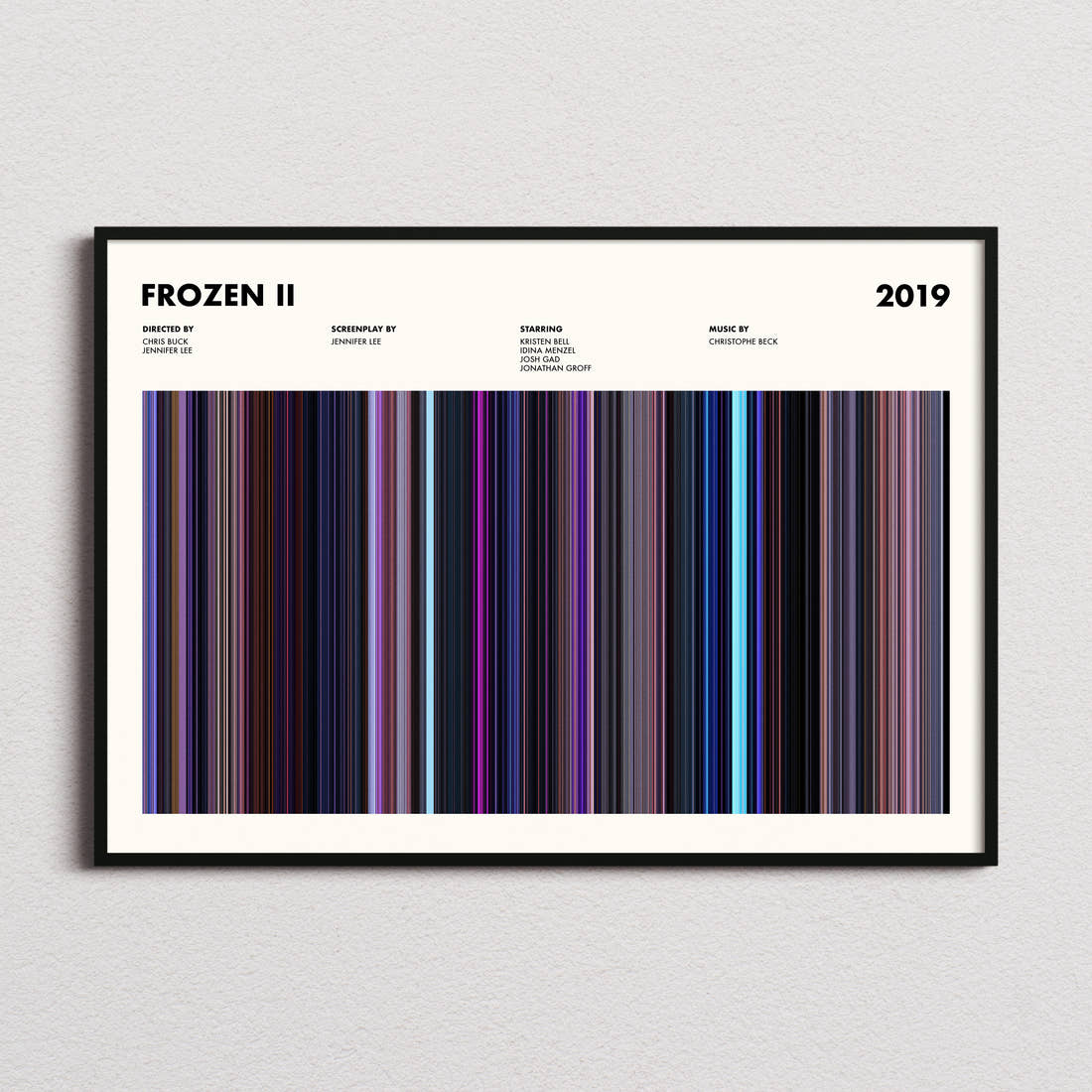 Frozen II Movie Barcode Poster