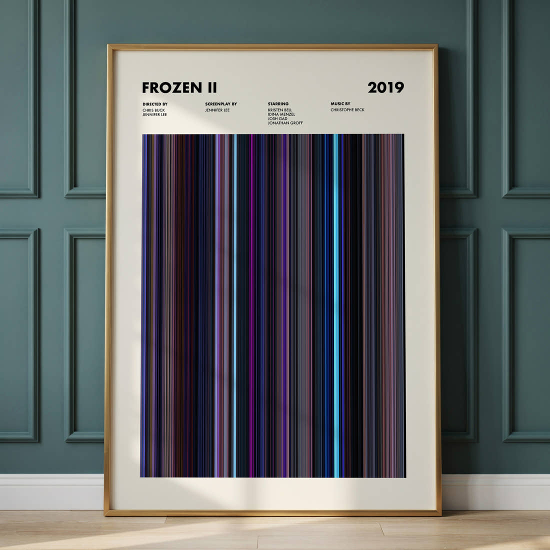 Frozen II Movie Barcode Poster