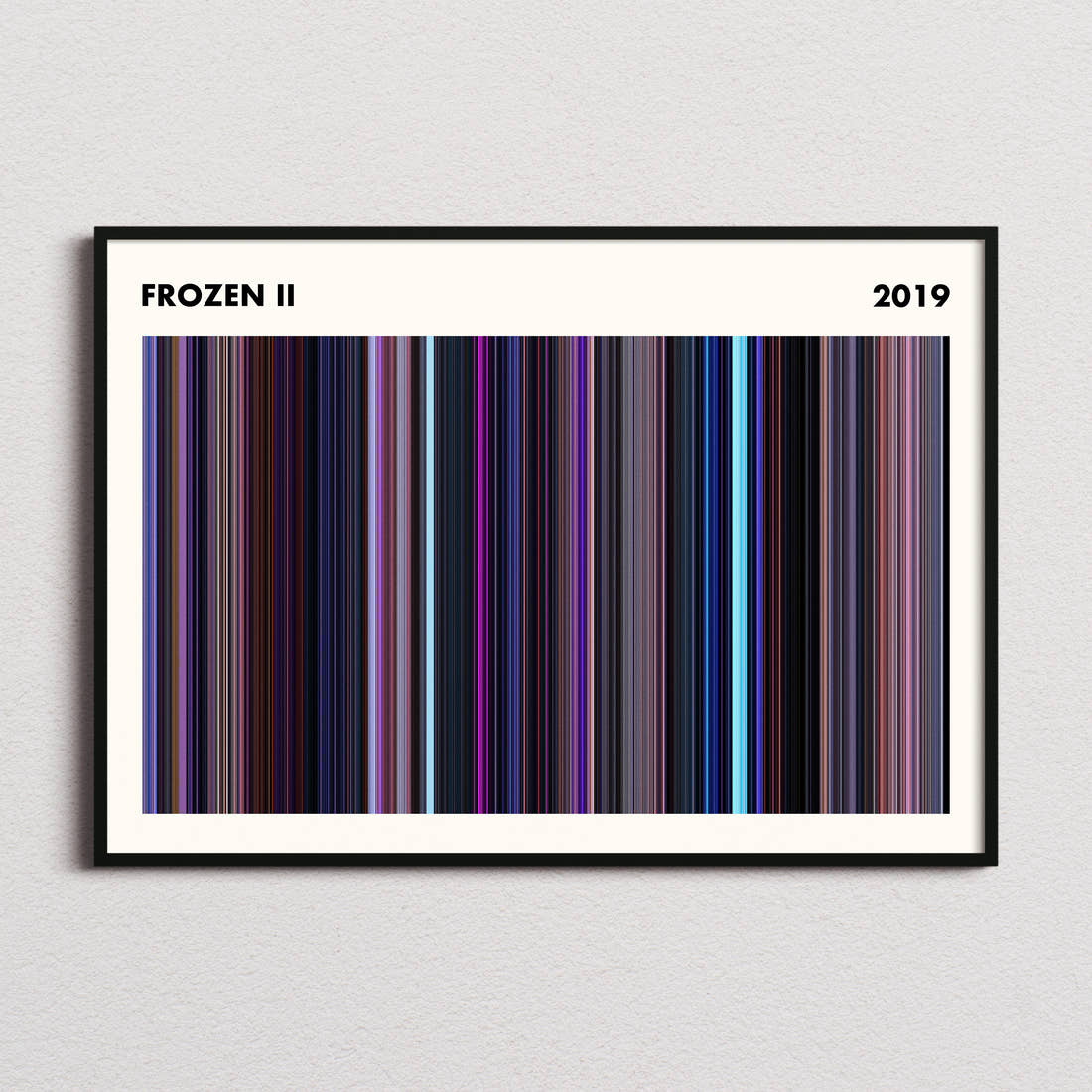 Frozen II Movie Barcode Poster - Simplified