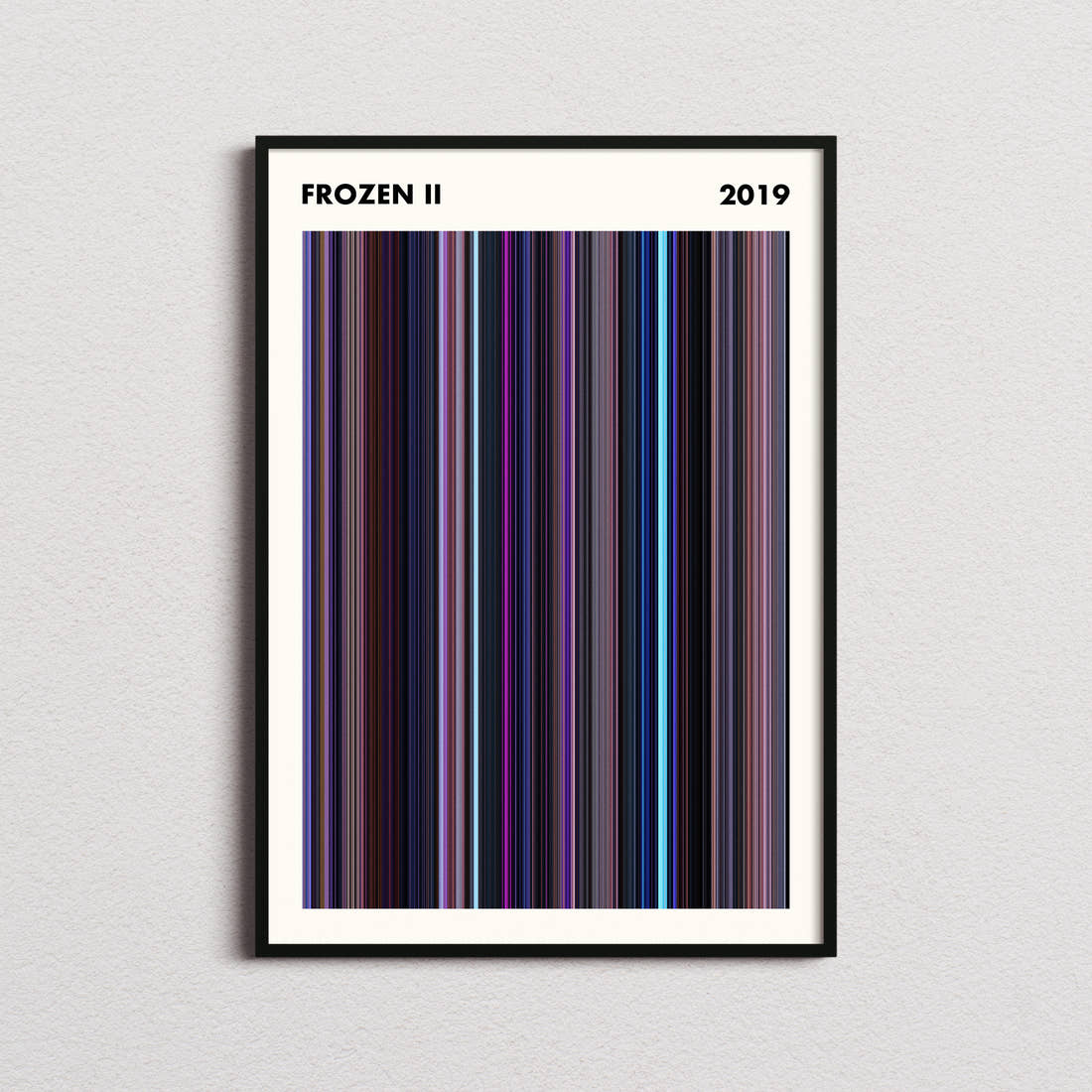 Frozen II Movie Barcode Poster - Simplified