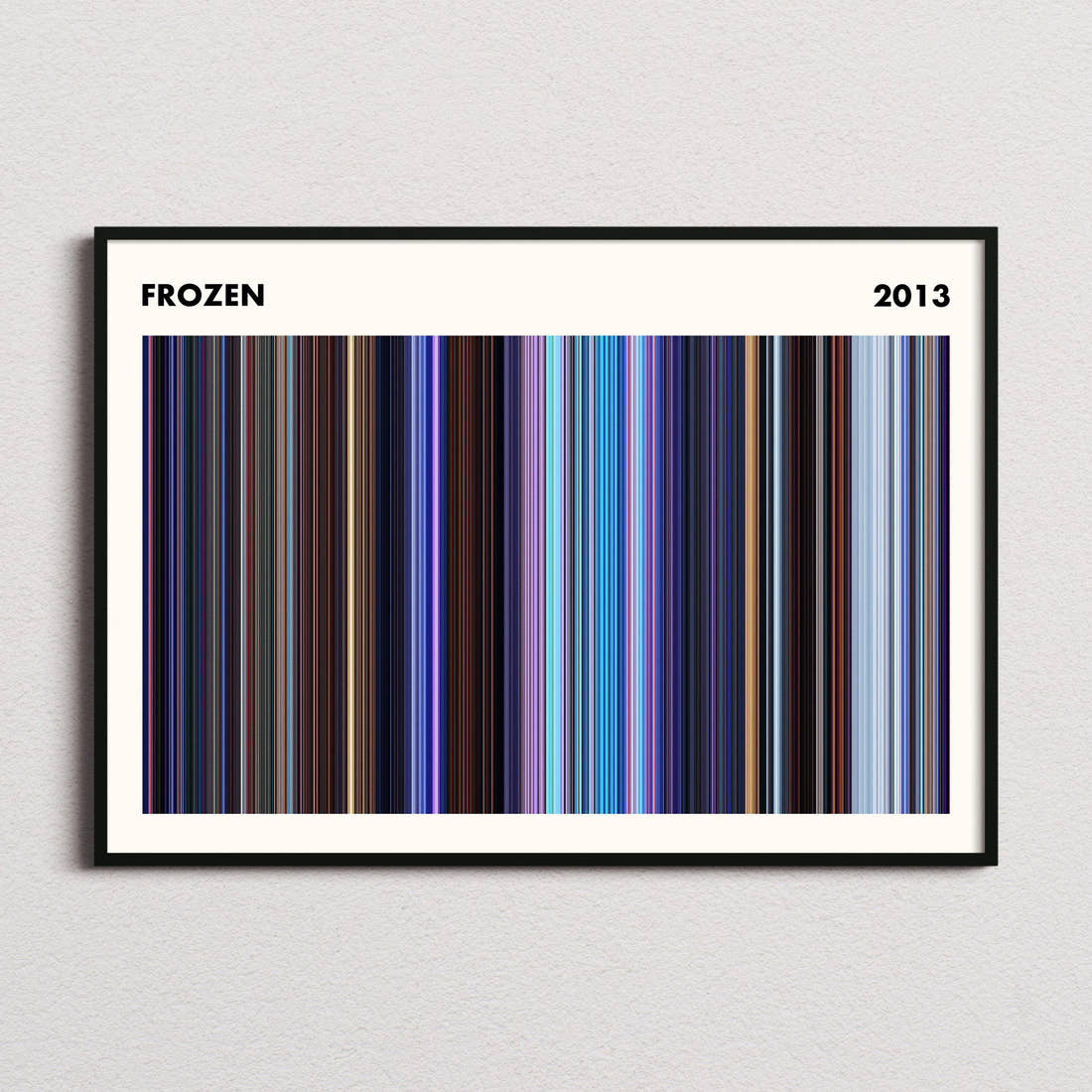 Frozen Movie Barcode Poster - Simplified