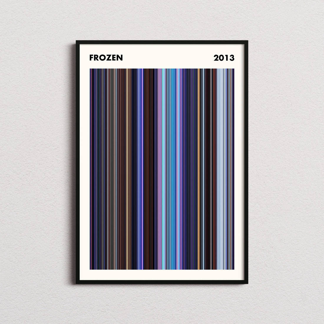 Frozen Movie Barcode Poster - Simplified