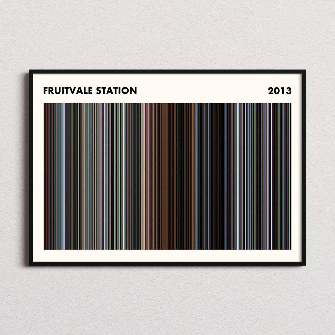 Fruitvale Station Movie Barcode Poster - Simplified
