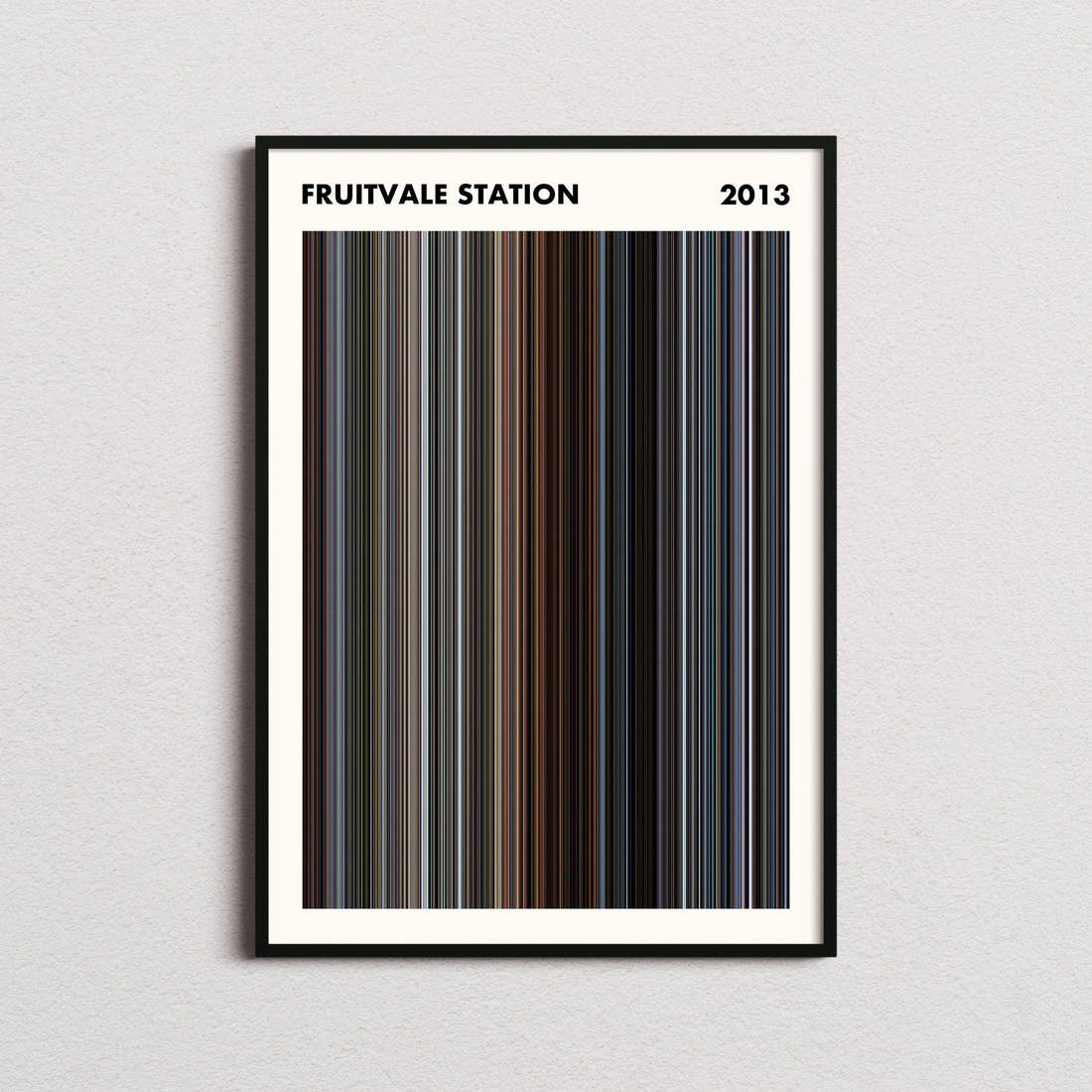 Fruitvale Station Movie Barcode Poster - Simplified