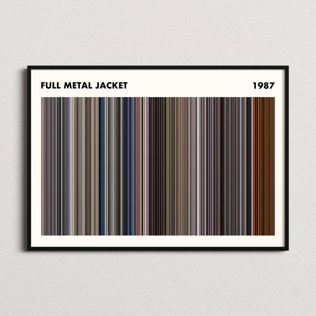 Full Metal Jacket Movie Barcode Poster - Simplified