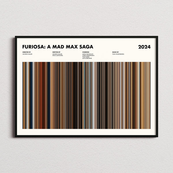 Furiosa: A Mad Max Saga Movie Barcode Poster