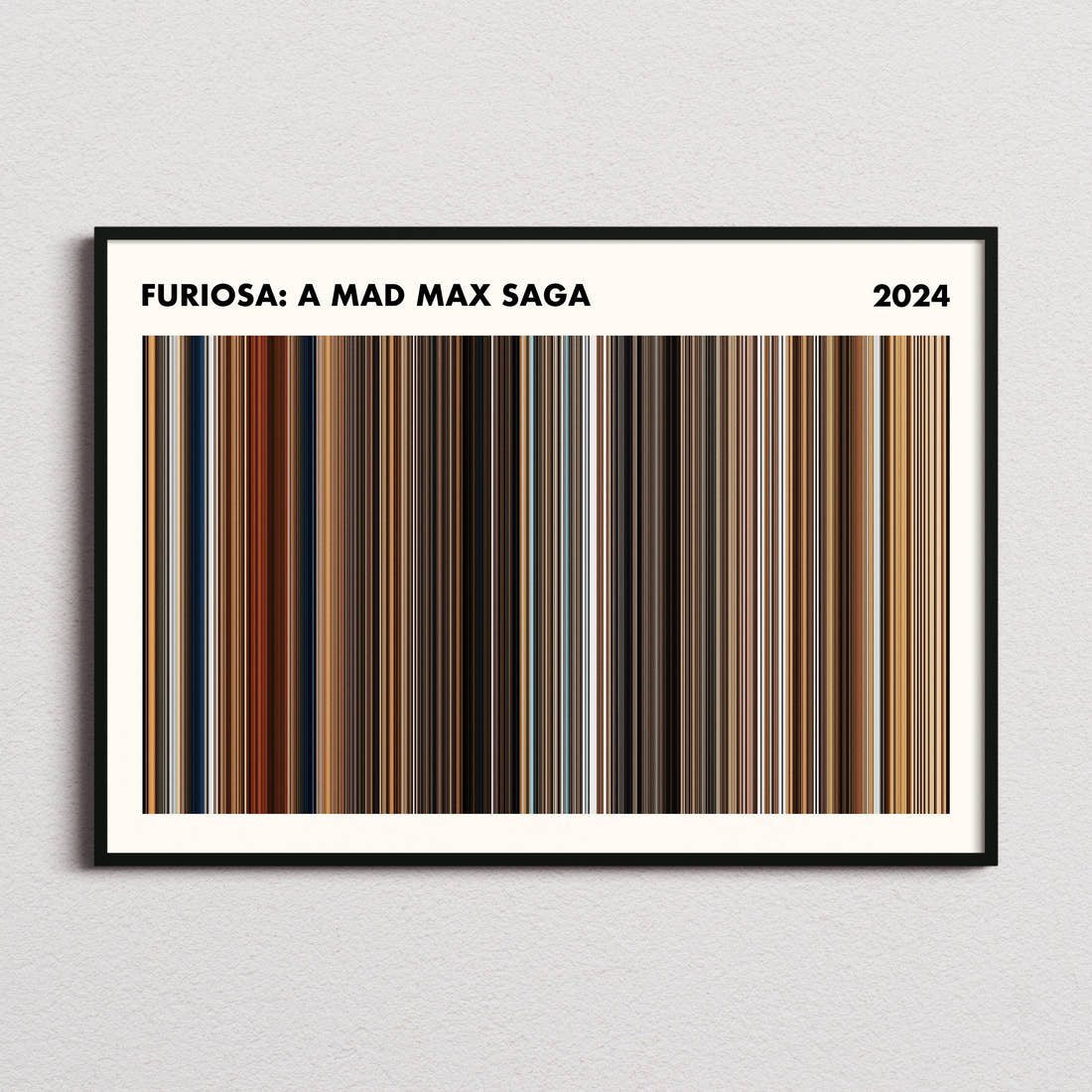 Furiosa: A Mad Max Saga Movie Barcode Poster - Simplified