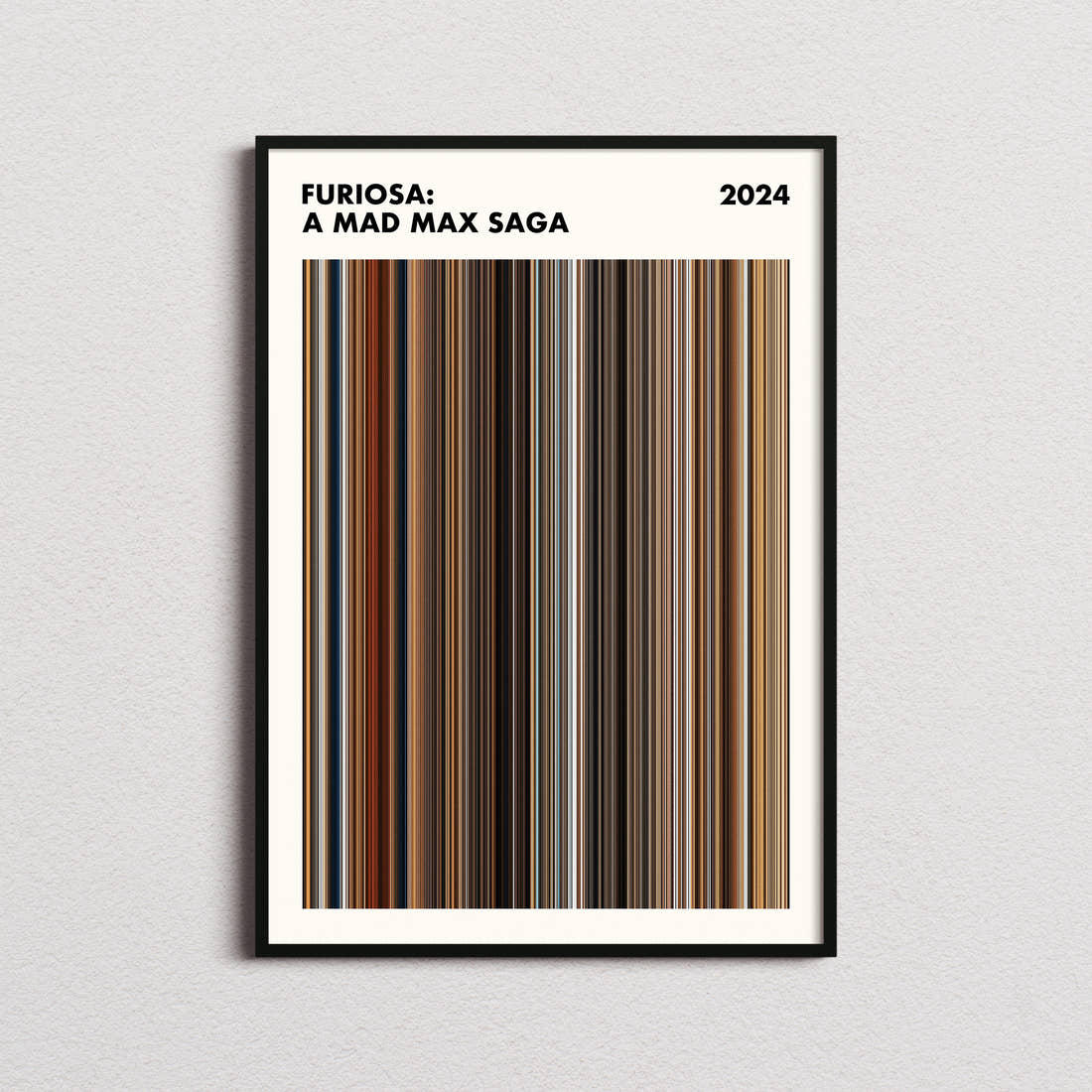Furiosa: A Mad Max Saga Movie Barcode Poster - Simplified