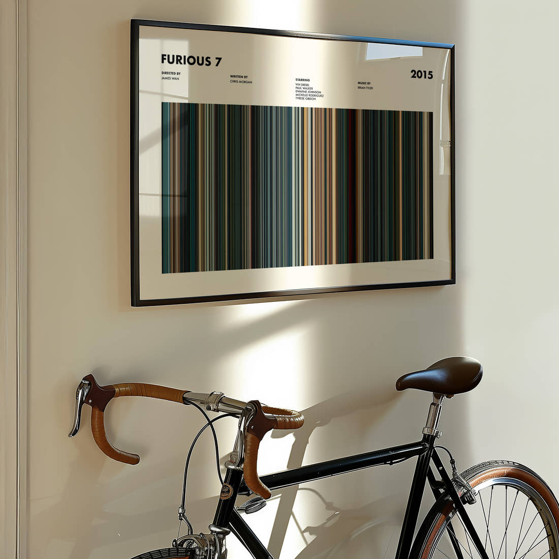 Furious 7 Movie Barcode Poster