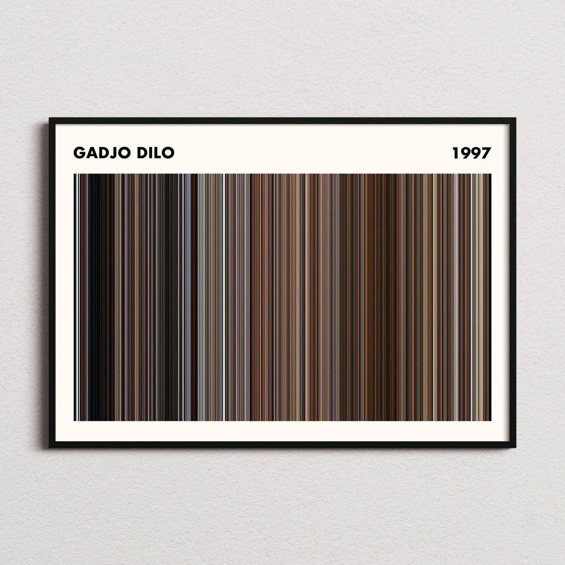 Gadjo Dilo Movie Barcode Poster - Simplified