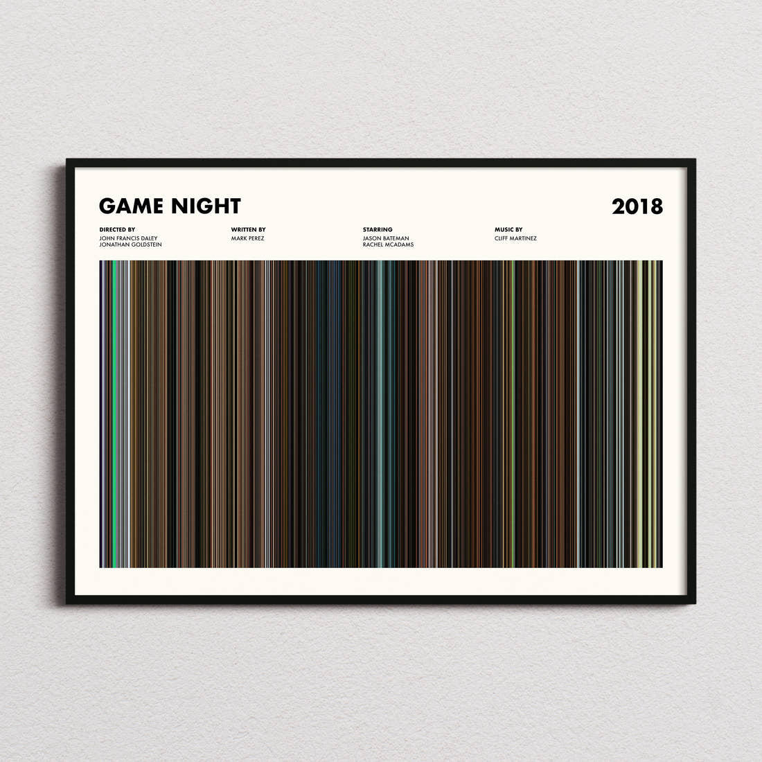 Game Night Movie Barcode Poster