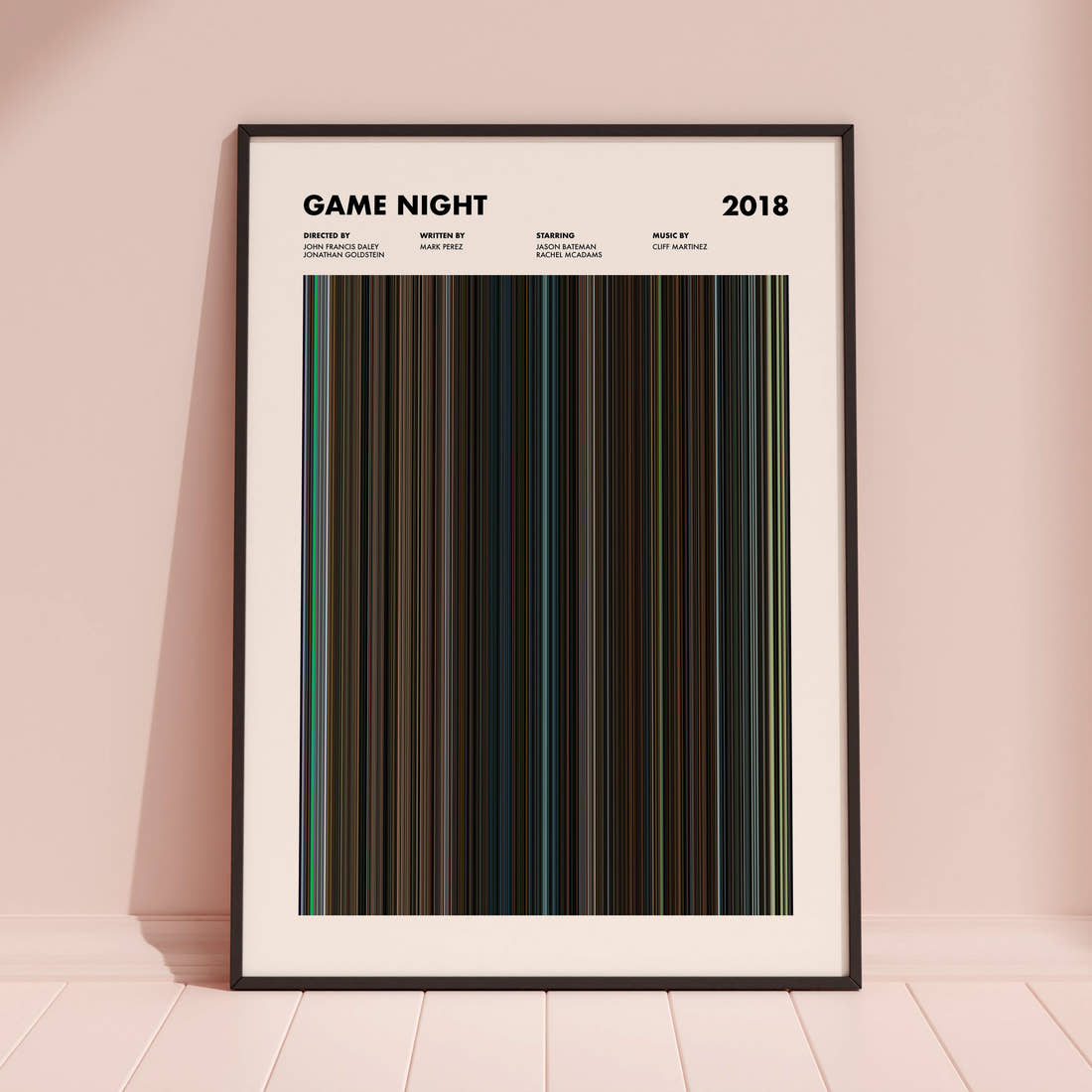 Game Night Movie Barcode Poster