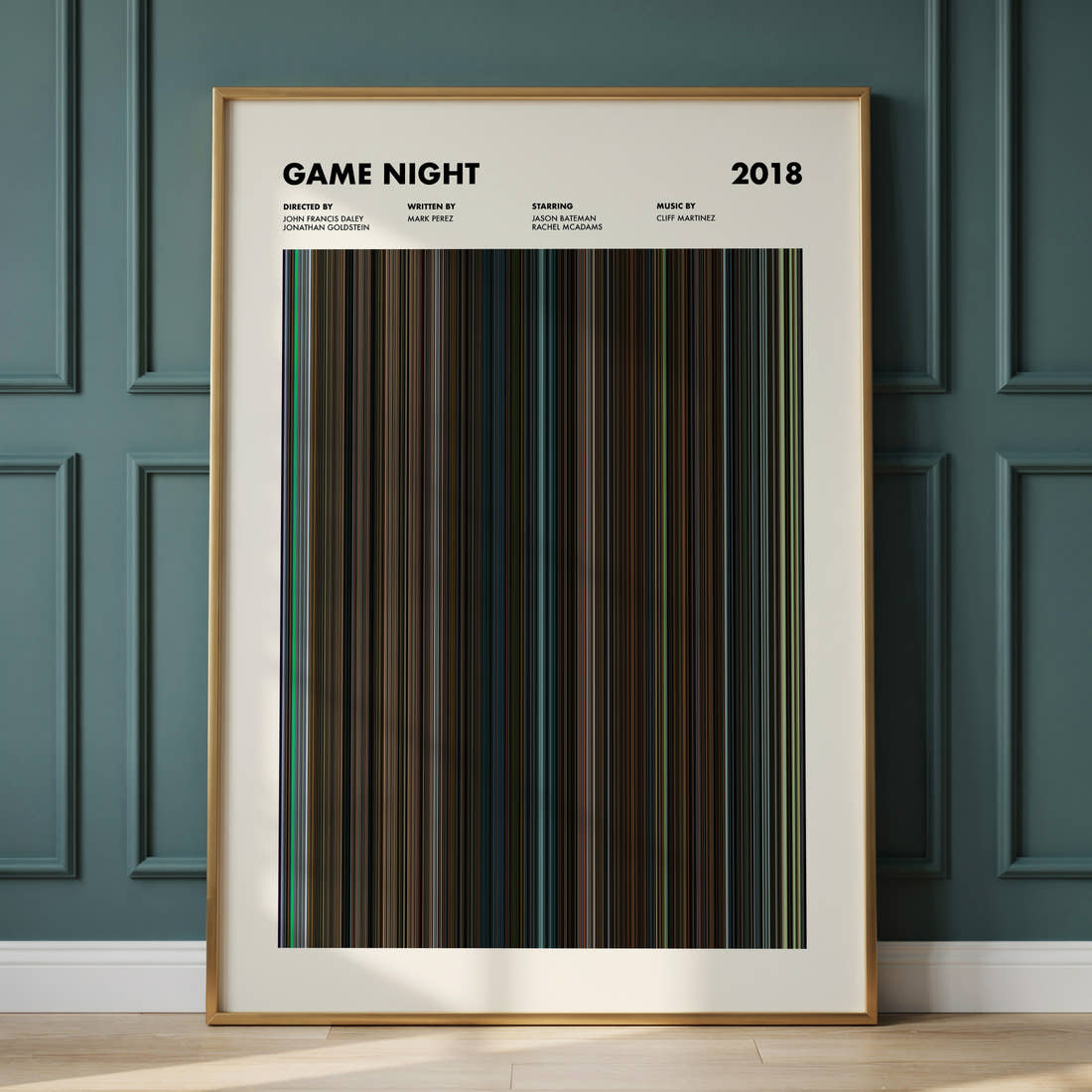 Game Night Movie Barcode Poster
