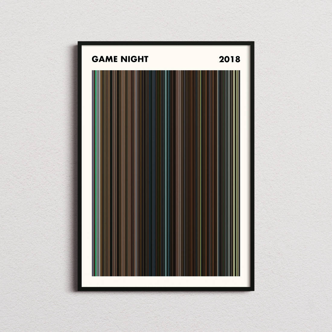 Game Night Movie Barcode Poster - Simplified