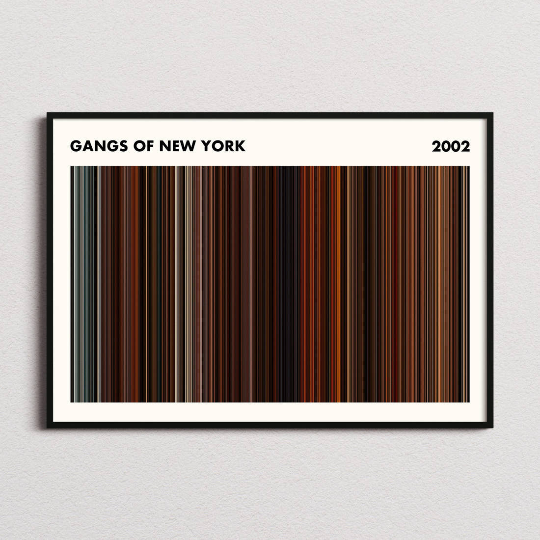 Gangs of New York Movie Barcode Poster - Simplified