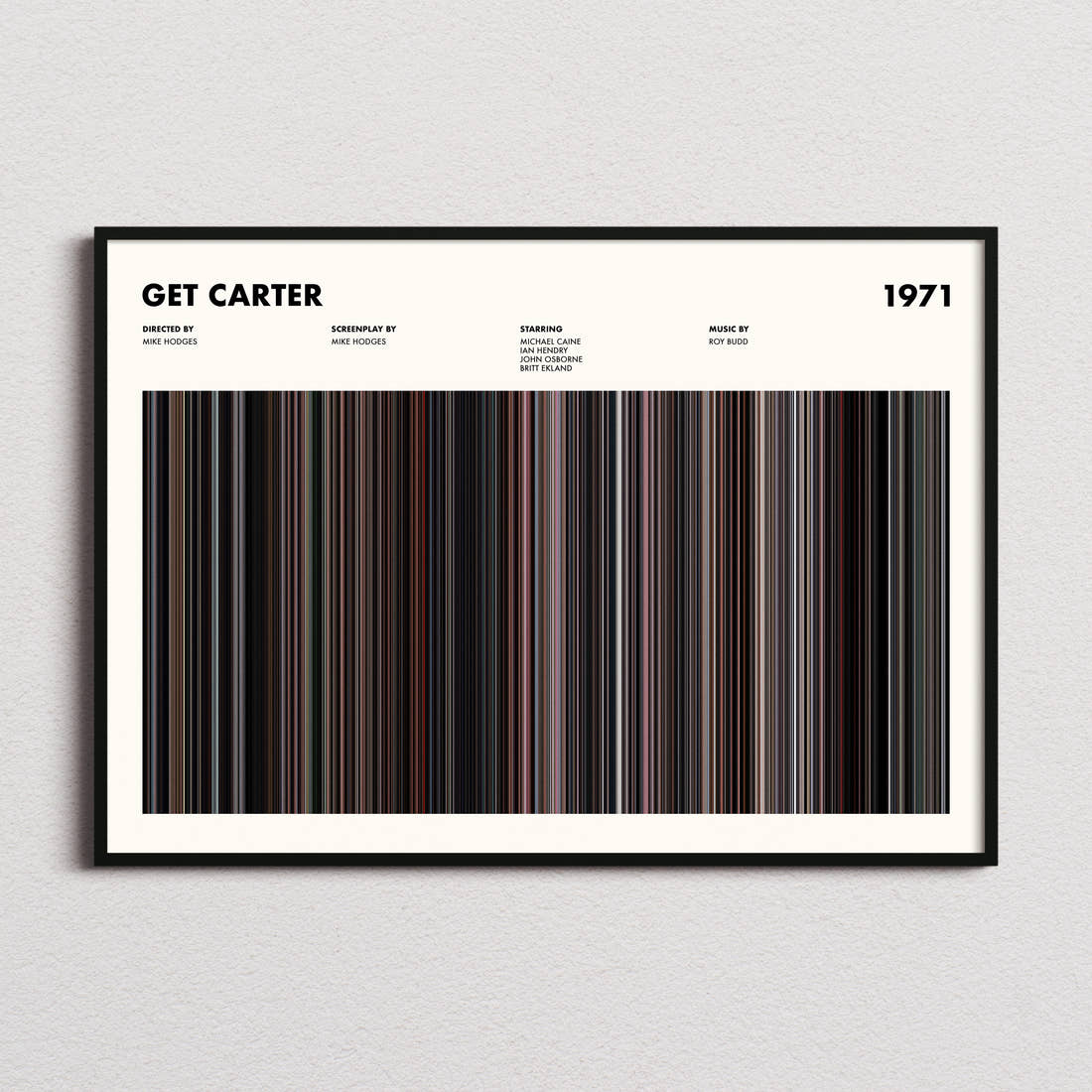 Get Carter Movie Barcode Poster