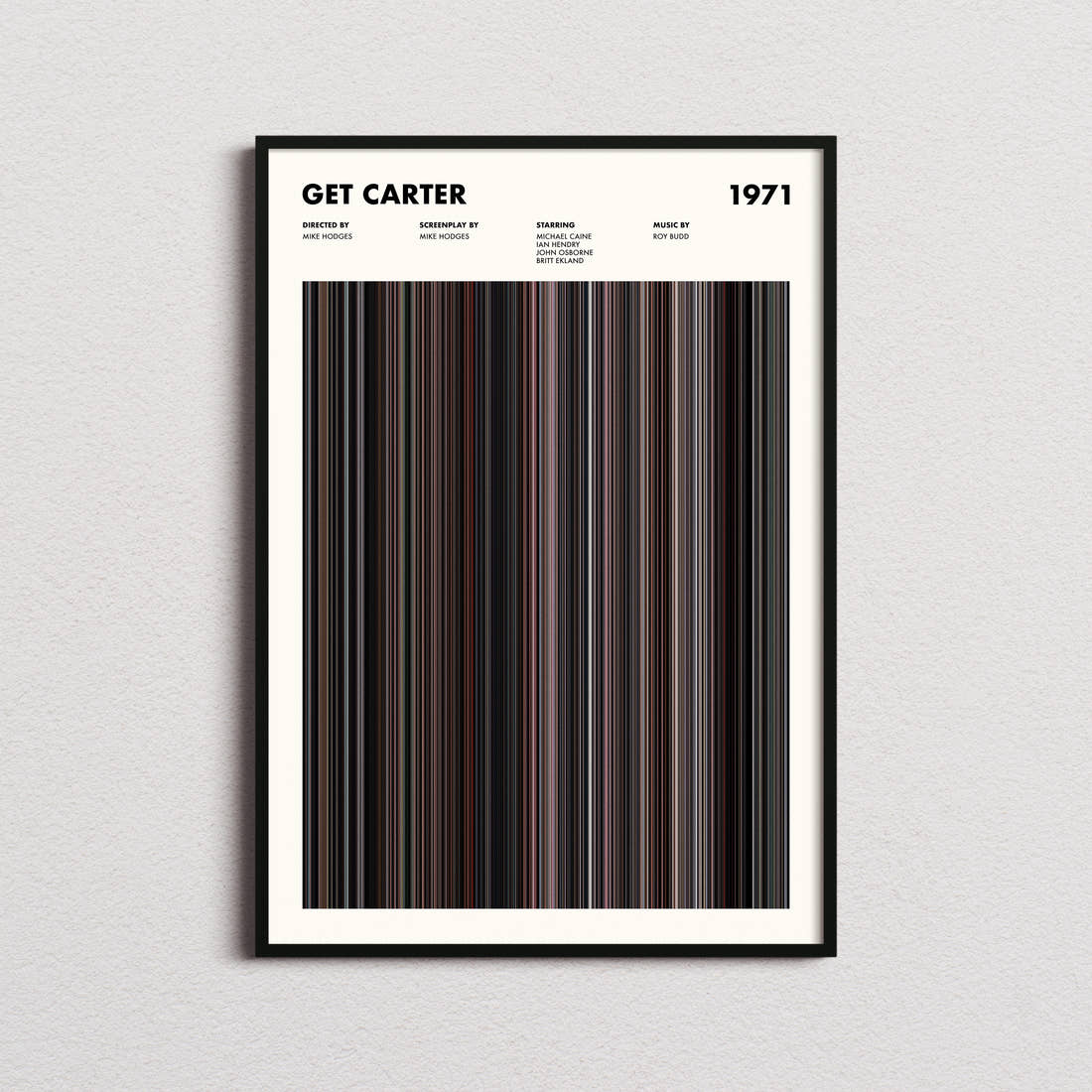 Get Carter Movie Barcode Poster