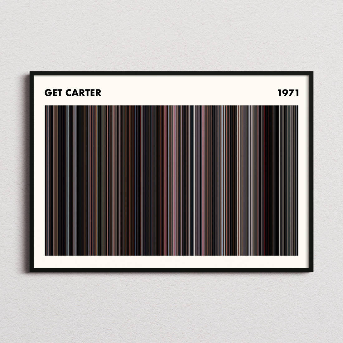 Get Carter Movie Barcode Poster - Simplified