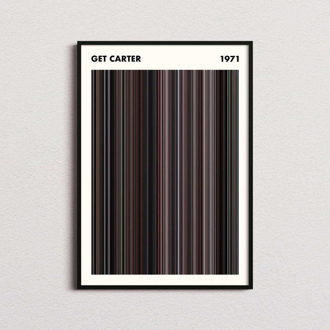 Get Carter Movie Barcode Poster - Simplified