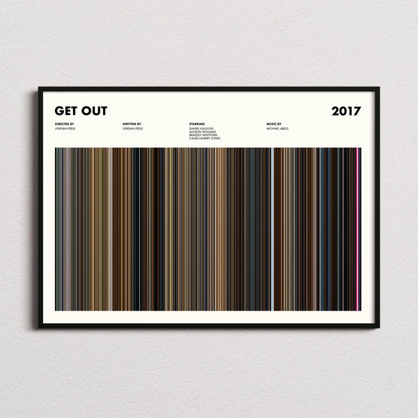 Get Out Movie Barcode Poster