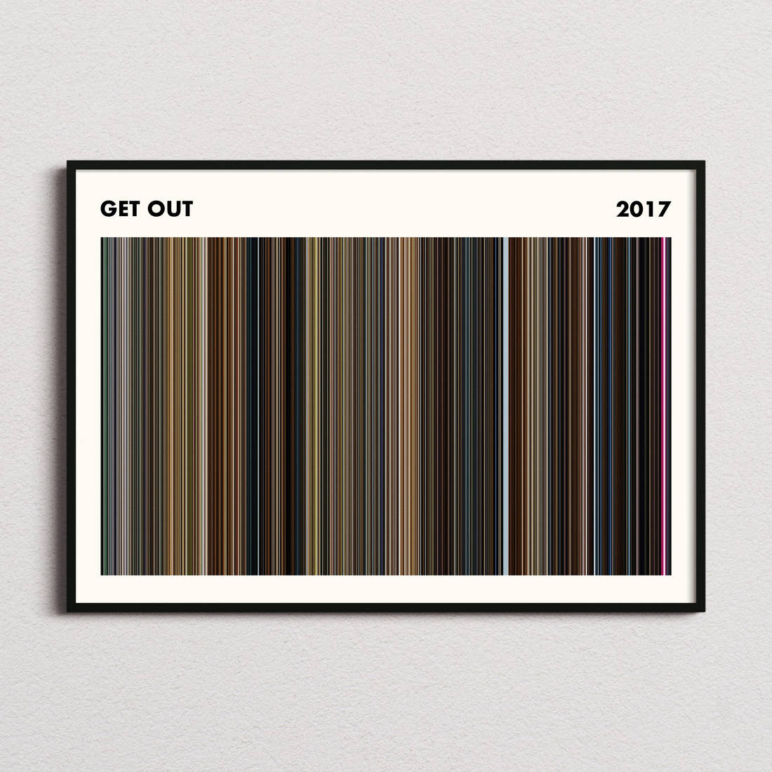Get Out Movie Barcode Poster - Simplified