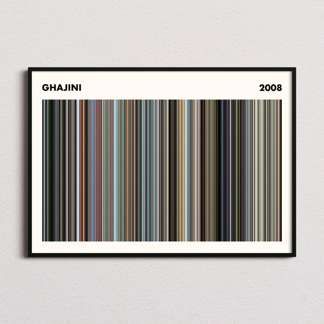 Ghajini Movie Barcode Poster - Simplified